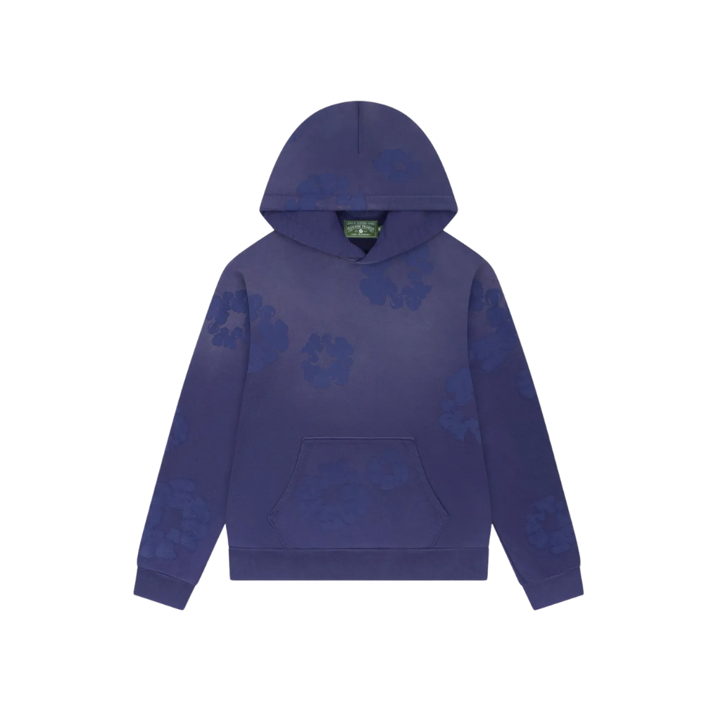 Denim Tears Cotton Wreath Blue Hoodie Monochrome